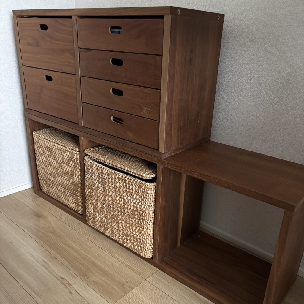 無印良品　スタッキングシェルフ　ウォールナット